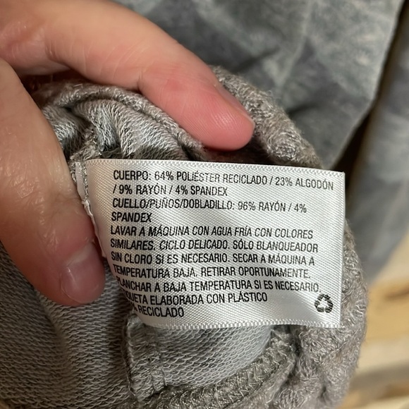 Knox Rose size XL Gray Camouflage Crewneck Terrycloth Oversized Soft Sweatshirt - Picture 6 of 8